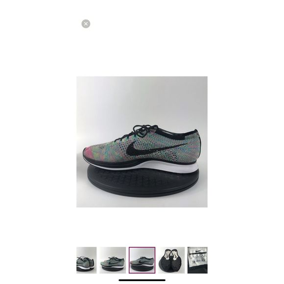 Nike Flyknit Racer Multicolor 2.0 Running Shoes 526628-304 Men’s Size 13 - Picture 9 of 12